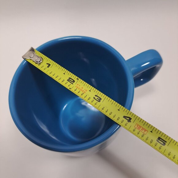 Crofton Stackable Blue White Geometric Pattern Coffee Mug 14 Fl Oz - Picture 4 of 15